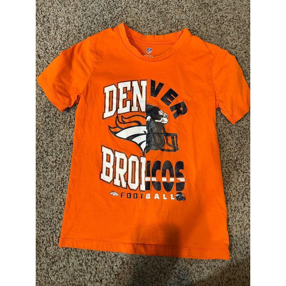 Youth Denver Broncos Tee Shirt, Medium, 10/12, Orange, Football, Colorado